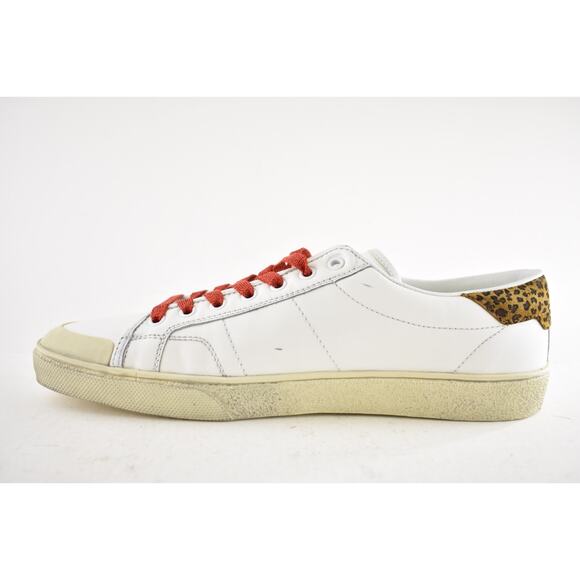 Saint Laurent Mens SL 37 Surf Court Diamond White Flat Low Top Sneaker 44 11 - Picture 11 of 14